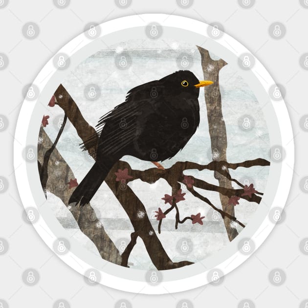 Blackbird Sticker by KatherineBlowerDesigns